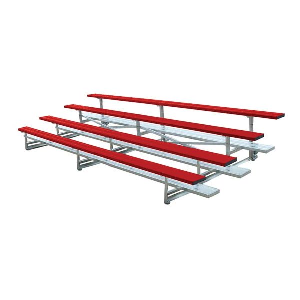 4 Row Standard Low Rise Powder Coated Bleacher