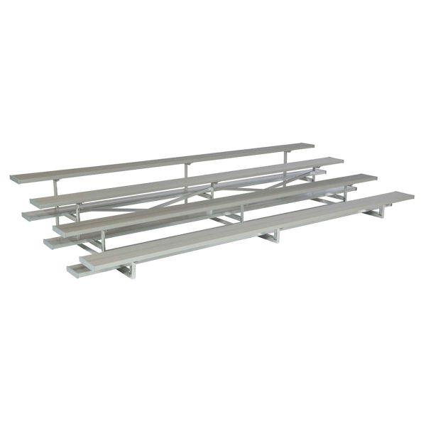 National Rec 4 Row Standard Low-Rise Aluminum Bleacher