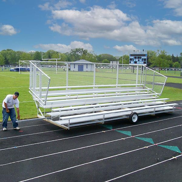 National Rec 5 Row Preferred Aluminum Transportable Bleacher