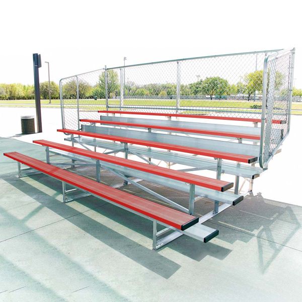 5 Row Standard Powder Coated Bleacher w/Chainlink