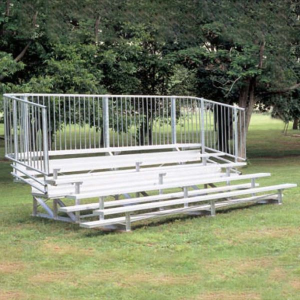 National Rec 5 Row Standard Aluminum Bleacher w/ Vertical Picket