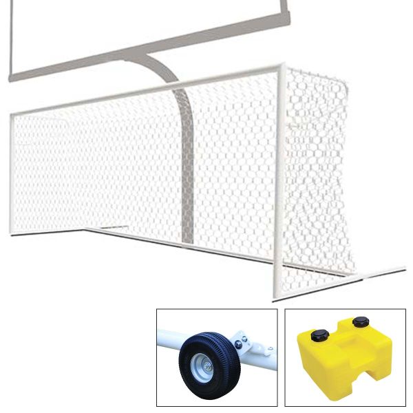 Jaypro 8'x24' Nova Premiere Adjustable Soccer Goal Package - SPG-600AXPKG (pair)