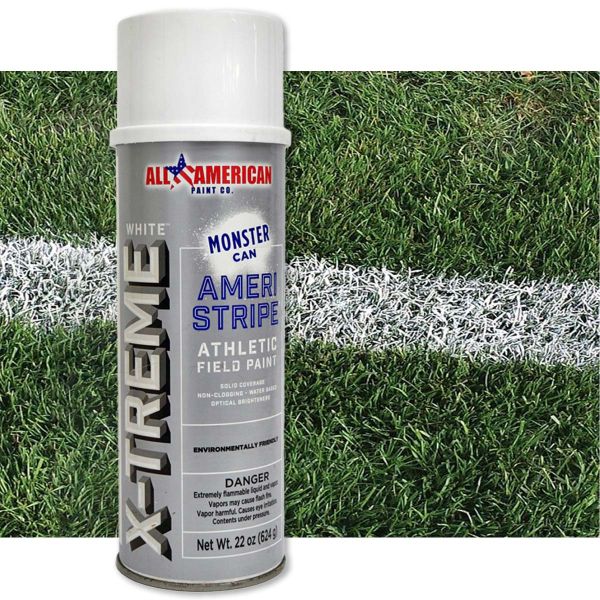 Ameri-Stripe 12/case Xtreme White Monster Athletic Aerosol Turf Paint, 24oz