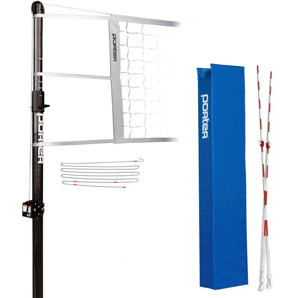 Porter Powr-Carbon II 3" Competition Package Volleyball Net System