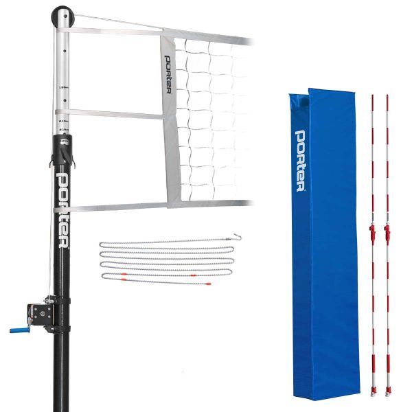 Porter 3" Powr-Hybrid Competition Package Volleyball Net System