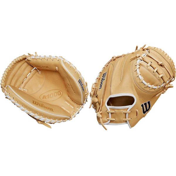 Wilson 33" A1000 CM33 Blonde Baseball Catcher's Mitt