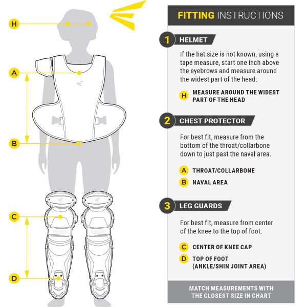 Mizuno catchers gear size chart best sale