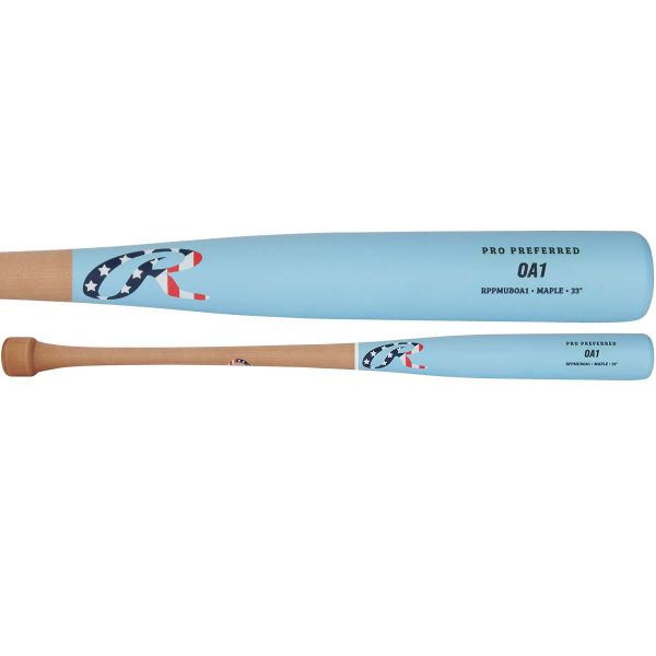 Rawlings Pro Preferred OA1 Columbia Blue Maple Wood Bat