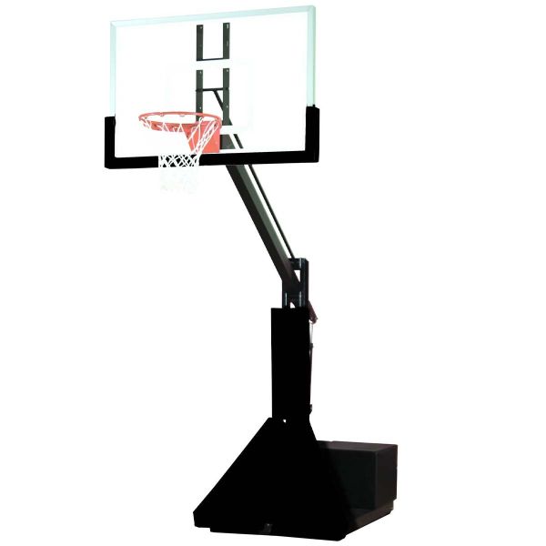 Bison 54" Glass Max Portable Adjustable Basketball Hoop, BA853G-BK