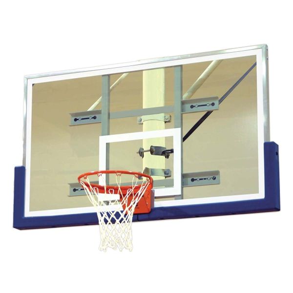 Bison 42"x72" Conversion Glass Basketball Backboard, Rim & Padding Package