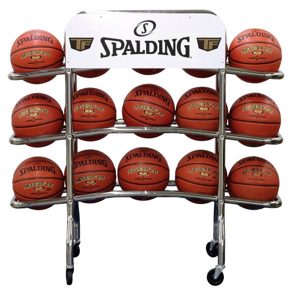 Spalding Replica TF 15 Ball Basketball Rack, 6865SP