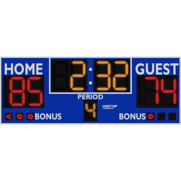 Varsity 8'x3' Basketball/Volleyball/Wrestling Scoreboard w/ Wireless Controller, 2236