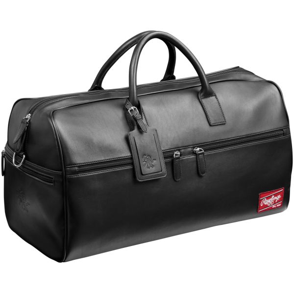 Rawlings Black Leather Travel Duffle Bag